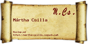 Mártha Csilla névjegykártya