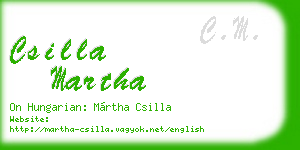 csilla martha business card