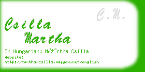 csilla martha business card